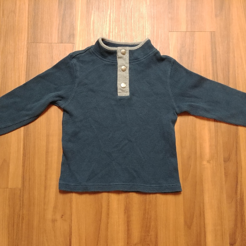 Gymboree Navy khaki knit pullover knit tee